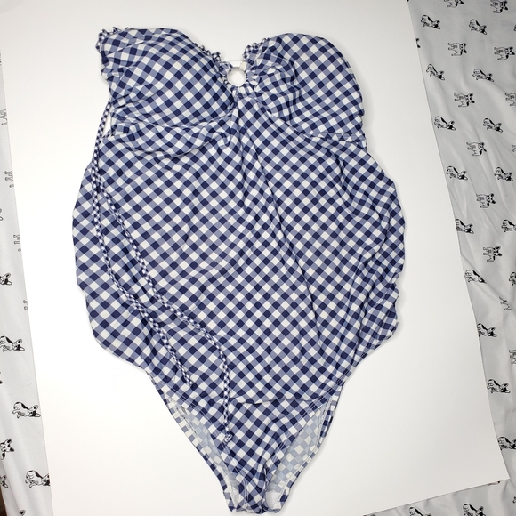 Motherhood Maternity Other - Motherhood || Blue & White Gingham One Piece